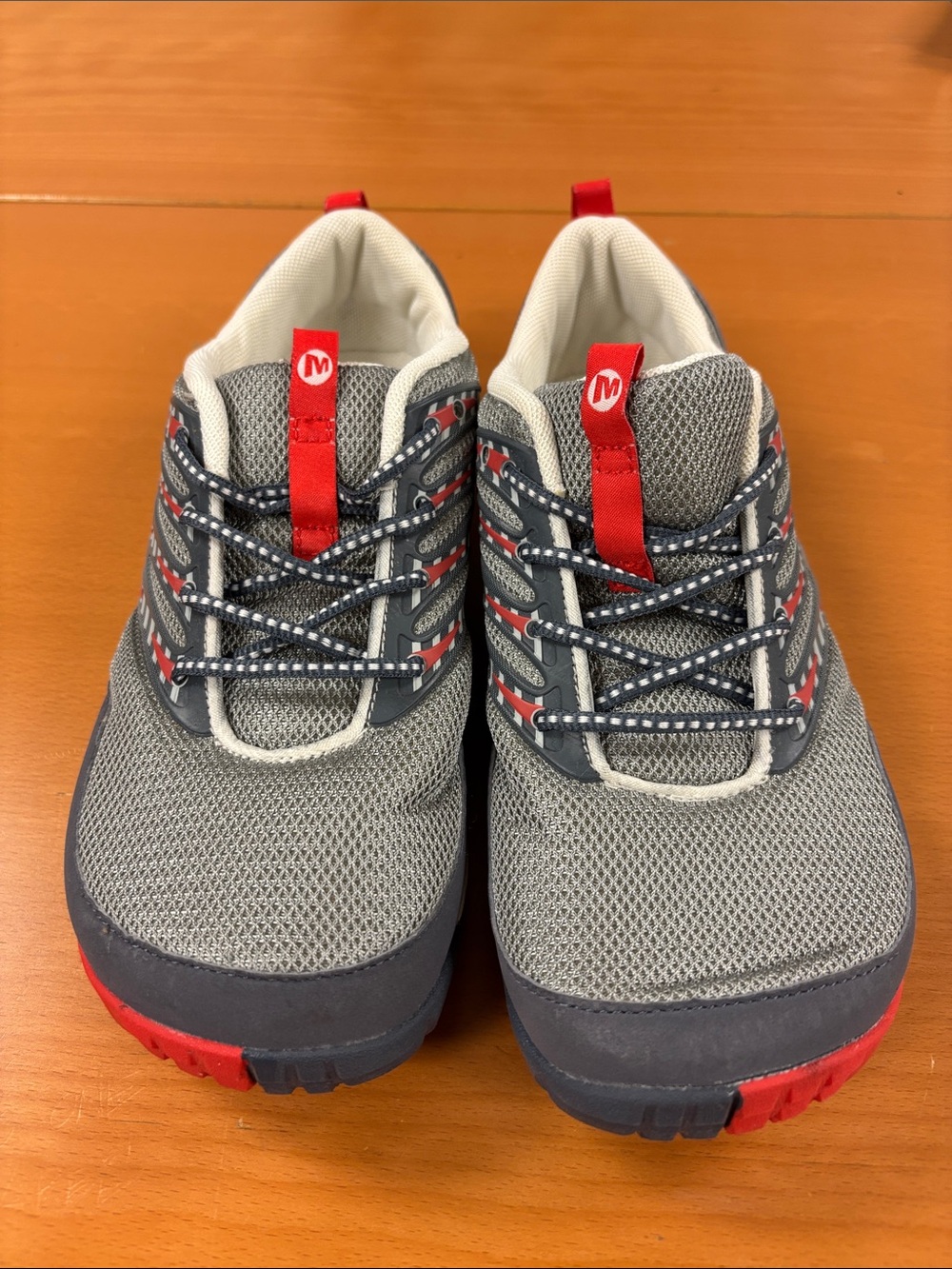 Merrell men’s Grey and Red Trail Sneakers